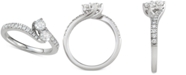 Macy's Diamond Two-Stone Engagement Ring (3/4 ct. t.w.) in 14k White Gold